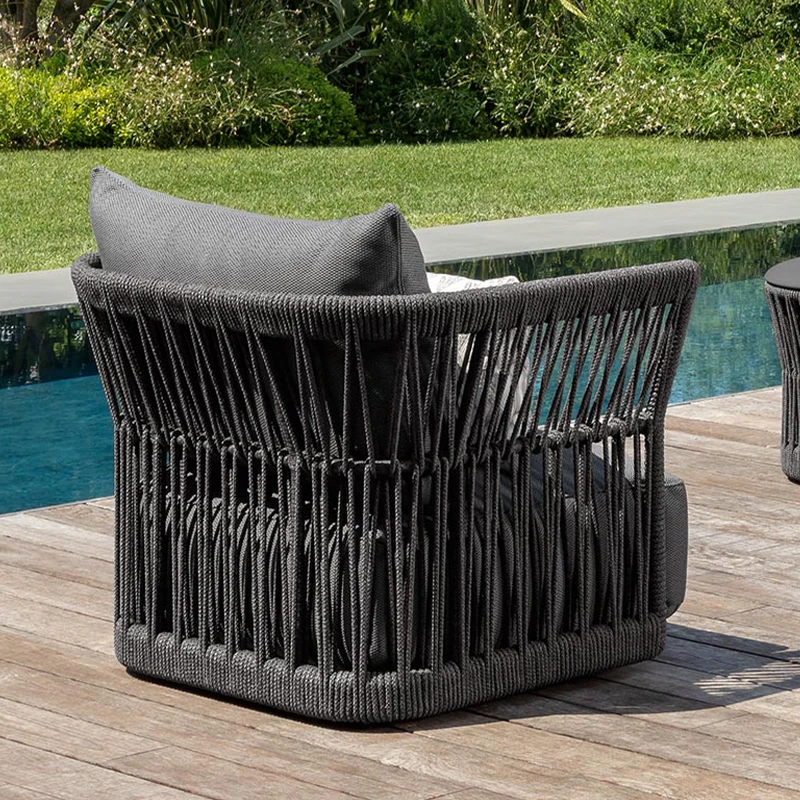 안뜰 정원 방수 자외선 차단제 B & B 호텔 발코니 거실 싱글 등나무 의자