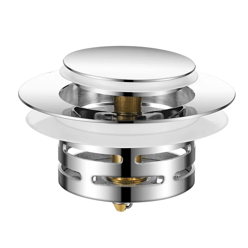 

Универсальная выдвижная заглушка для раковины, устойчивая к запахам, с механизмом закрытия нажатием, для аксессуаров для умывальников, уловитель волос, сливной фильтр