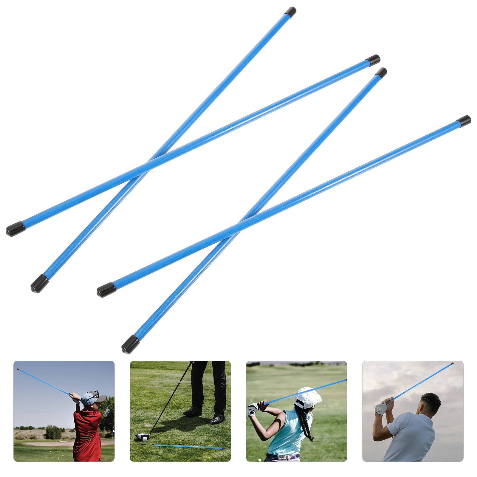 Bâton de swing auxiliaire en fibre composite, aide à la pratique du golf, putter de fitness, équipement d'entraînement, 4 pièces