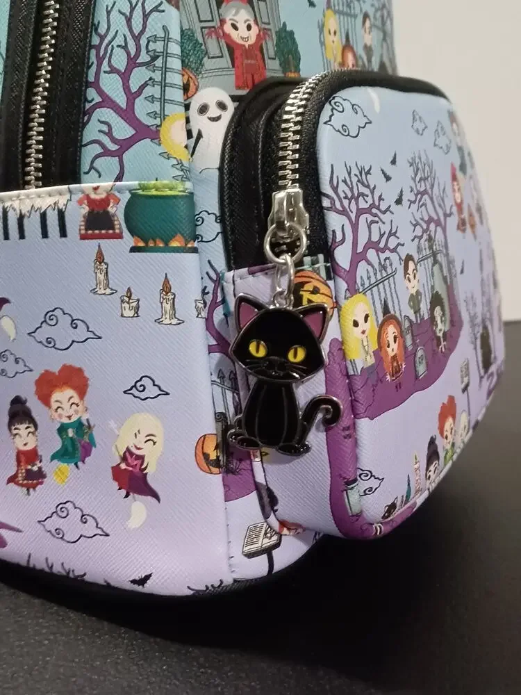 Hocus Pocus Scene Womens Double Strap Shoulder Bag Purse Student Womens Double Strap Shoulder Bags Cartoon Kawaii Backpacks