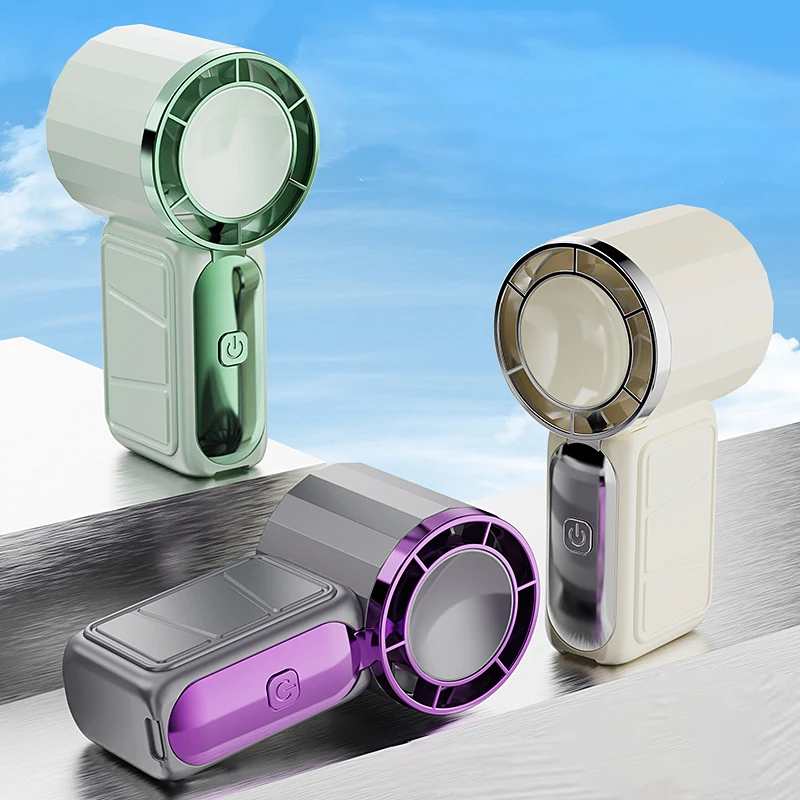

Mini Portable Fan Gear Adjustable Handheld Fan Universal Outdoor Indoor Ultra-quiet USB Rechargeable Summer Mother Pocket Fan