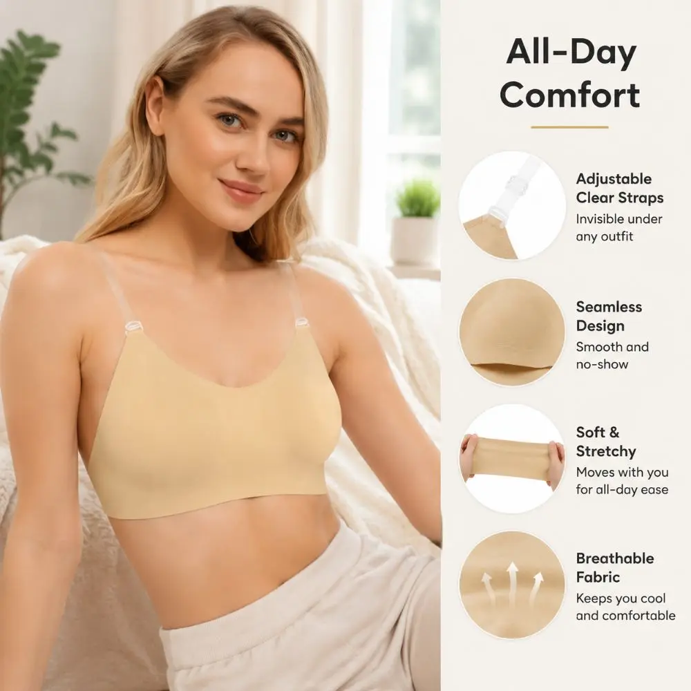 Breathable No Underwire Push Up Bras Breathable Fabric Push Up Padding Wireless Bralette Comfort Fit Full Coverage Bra For Women