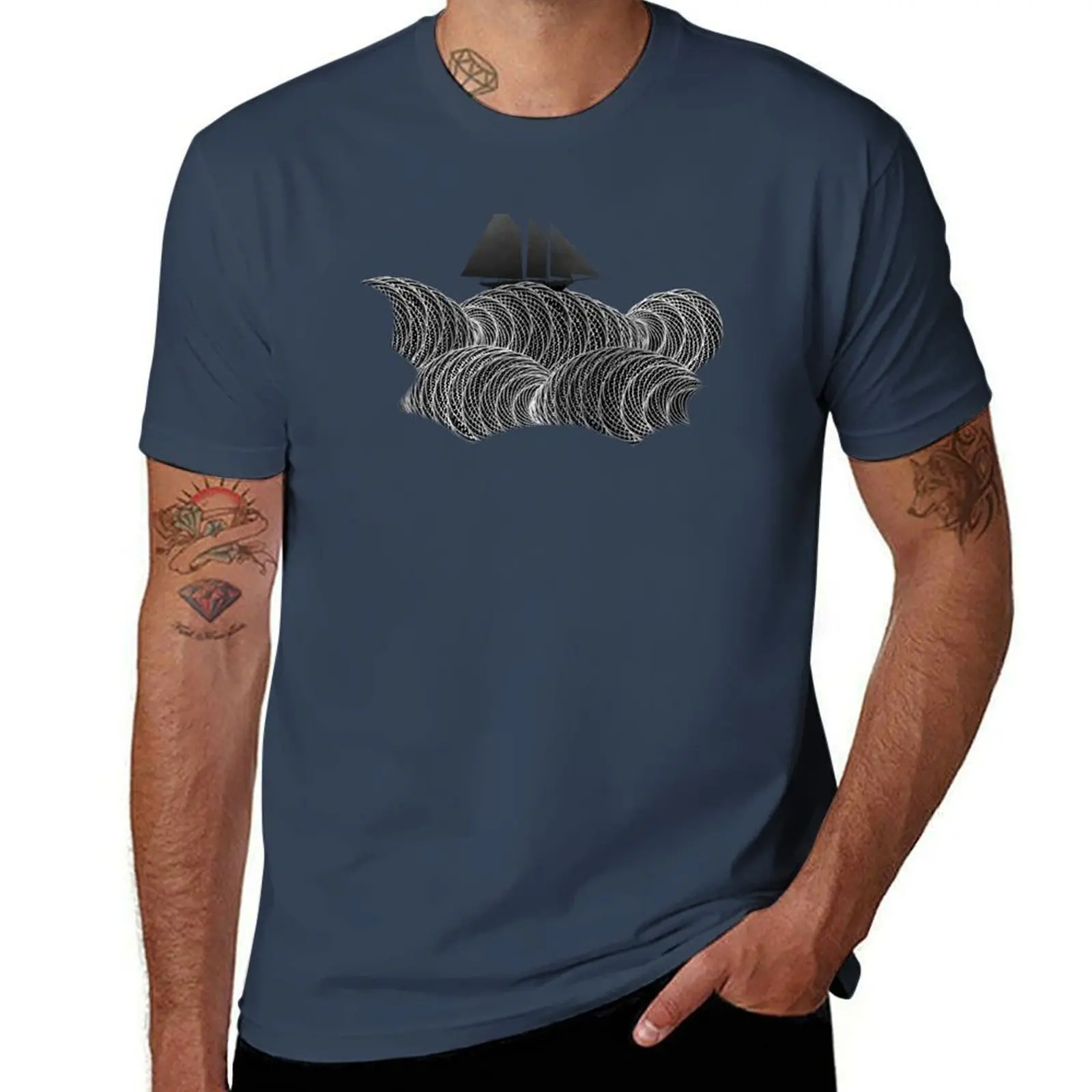 

Ancient The Sea T-Shirt All Match Print Short Sleeve Top