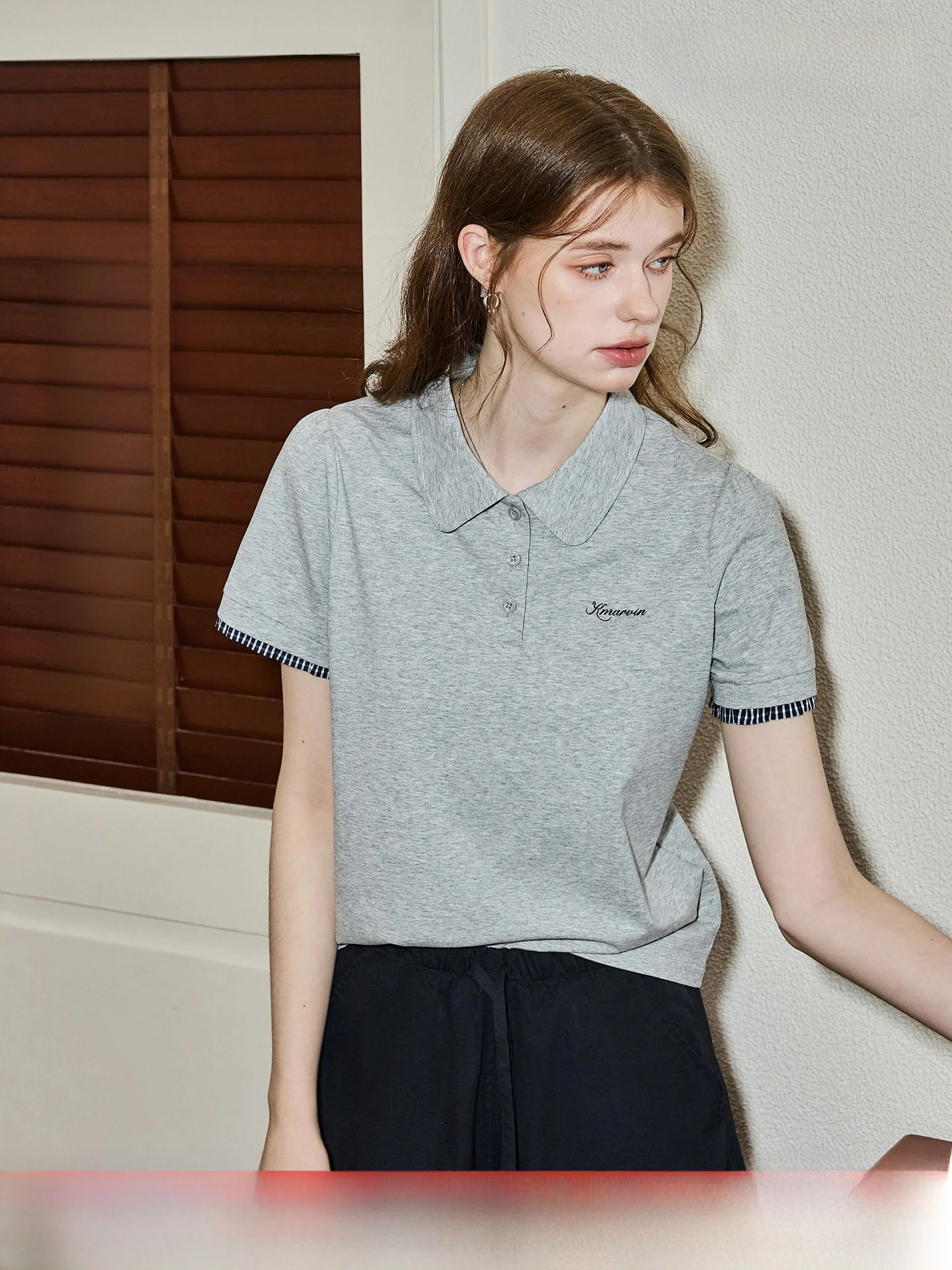 Cool Sensation Sorona Cotton Short  Shirt Preppy Style Slimming Anti-Aging Summer Commute Wear College Fashion KUHNMARVIN