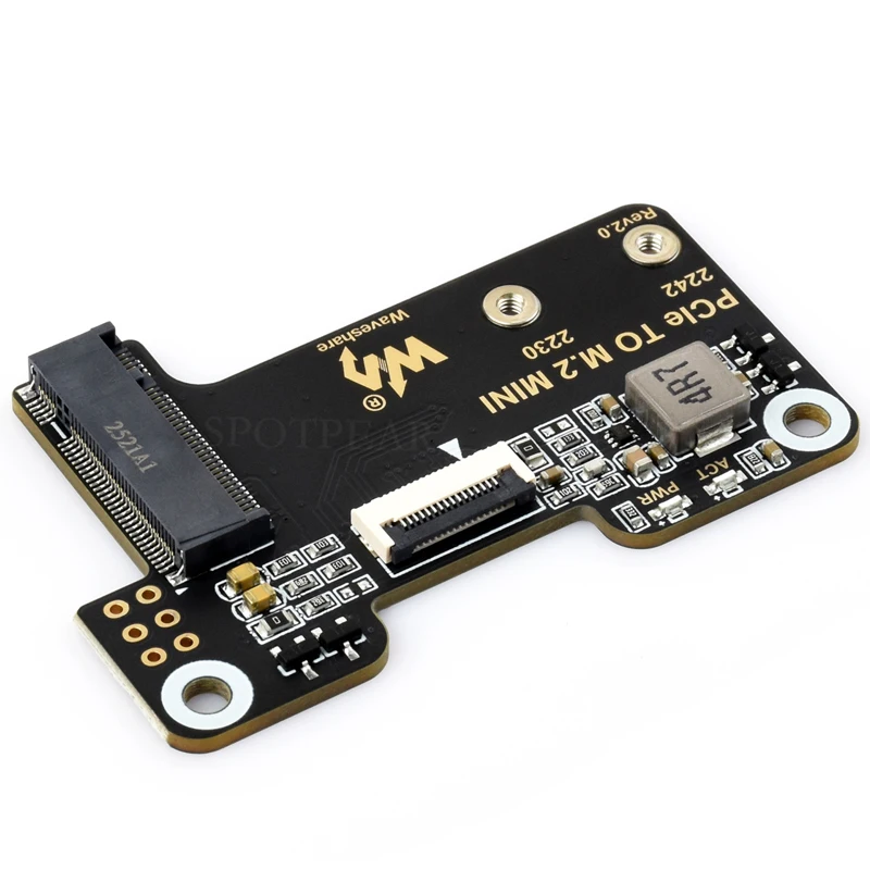 Raspberry Pi5 PCIe TO M.2 MINI Support Gen2 and Gen3 SSD Compatible 2230 2242 Raspberry Pi 5 NVMe HAT