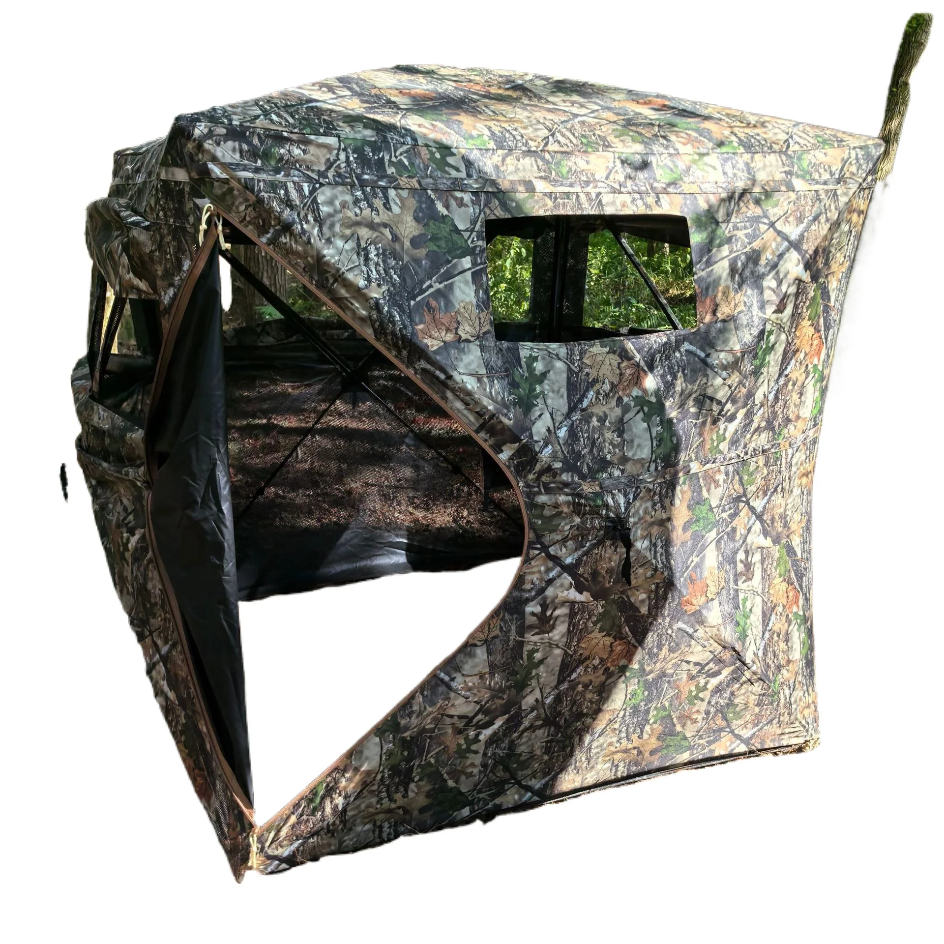 270° One-Way Privacy Camo Green Quick-Pitch Camping Hunting Birdwatching Tent for Outdoor Use