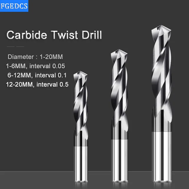 Wiertła z węglika wolframu wiertło kręte z węglika spiekanego CNC 1.0-20mm wiertło do obróbki metali do frezów ze stali nierdzewnej narzędzia