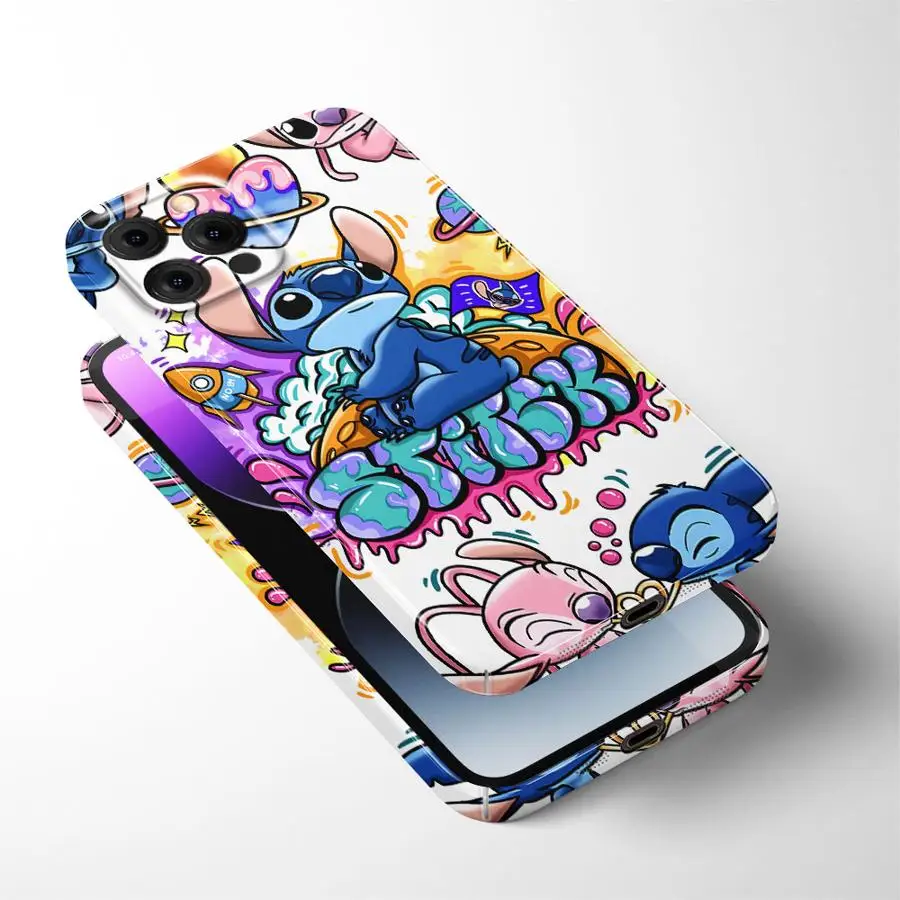 حافظة لهاتف آيفون XR 13 16 Pro Max 15 Plus 12 14 X 11 17 غطاء هاتف صلب هوائي ليلو ستيتش لطيف #3