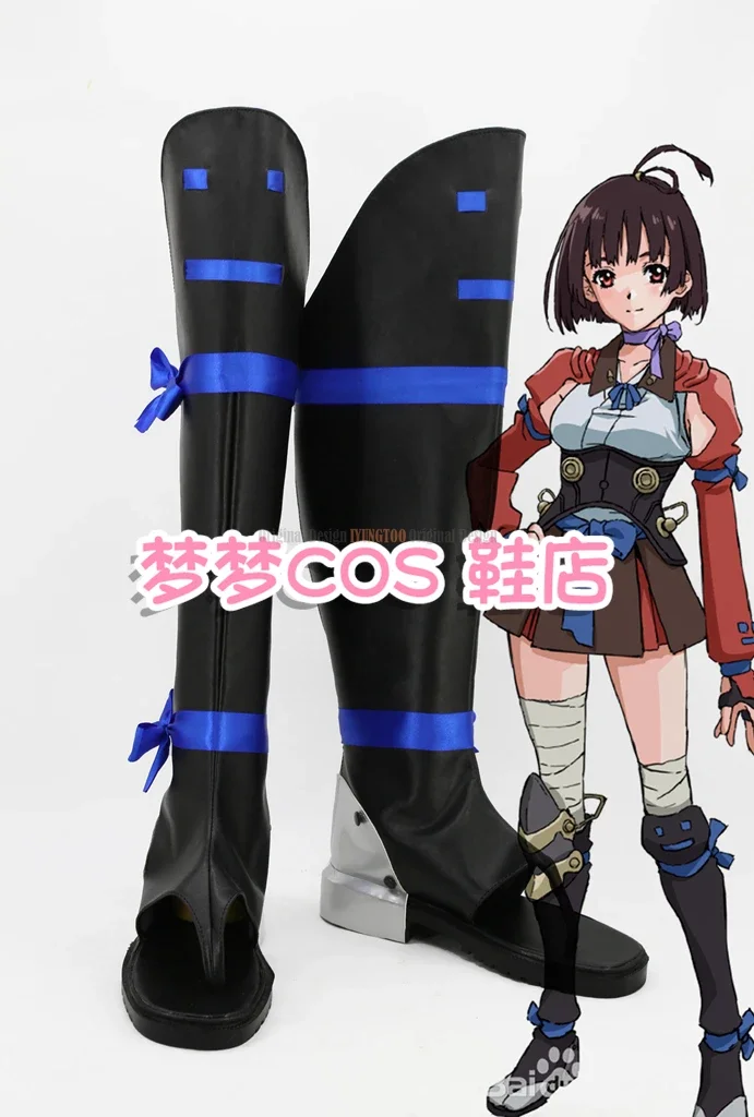 

Kabaneri of the Iron Fortress Nameless Anime Characters Shoe Cosplay Shoes Boots Party Costume Prop