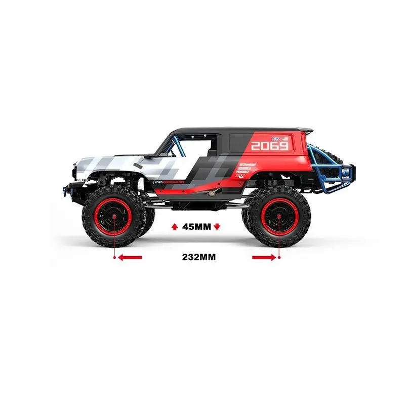 MJX H12P Hyper Go Bezszczotkowy 1/12 Skala Pełna Krótki Samochód Terenowy 4-Kanałowy Symulacja Ford Bronco Baja 1000