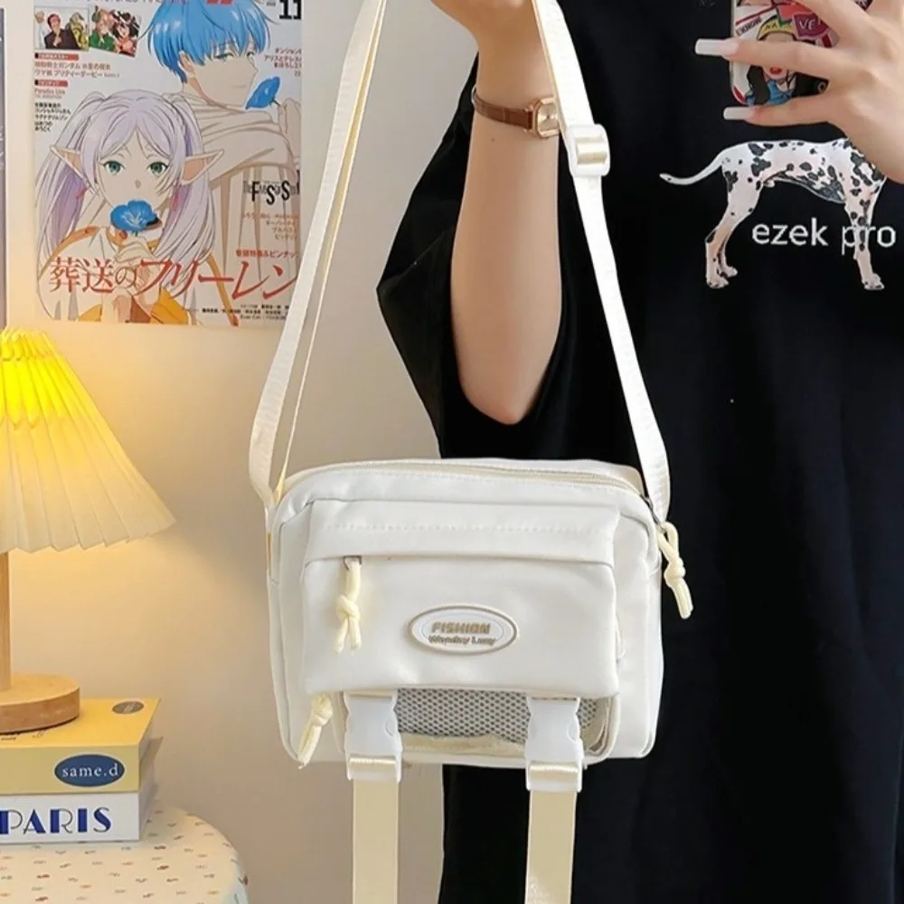 الموضة اليابانية شفافة Itabag Y2k عرض شارة JK حقيبة كتف Harajuku لوليتا حقيبة كروسبودي الطالب