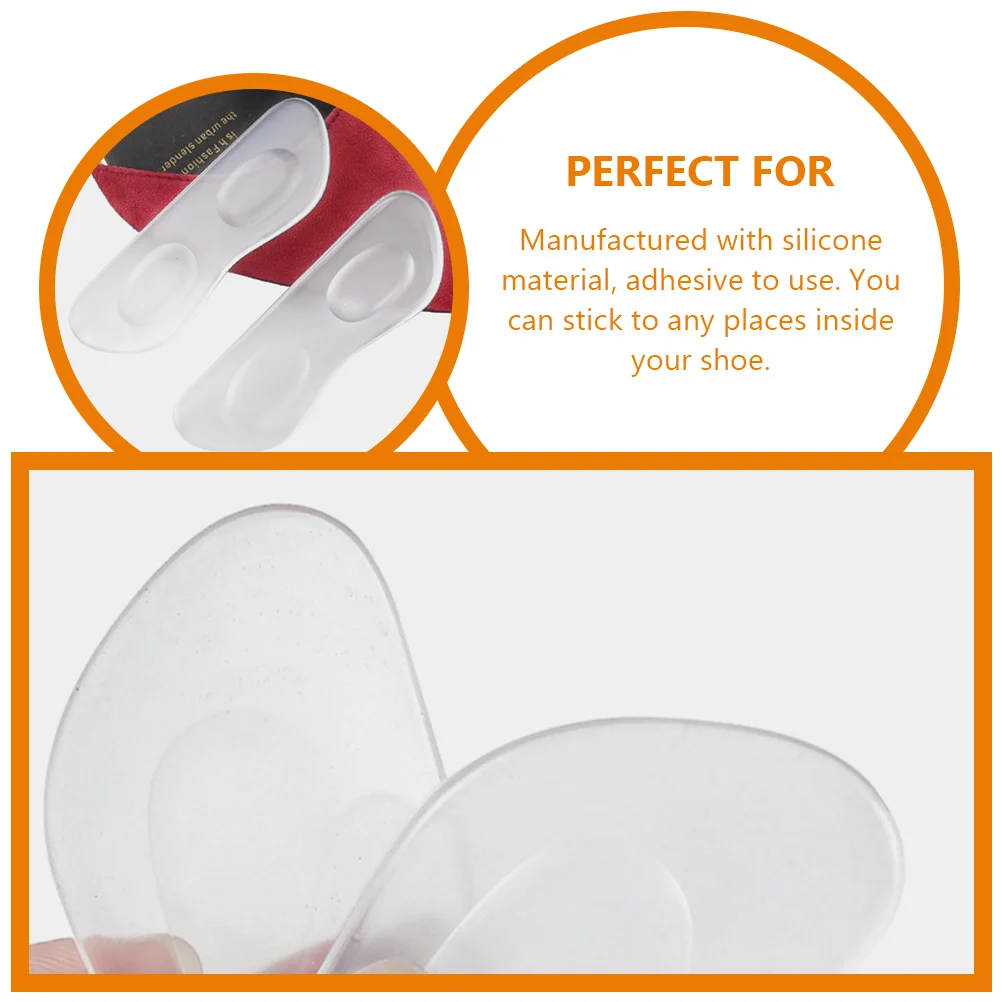 

4 Pairs Silicone Heel Pads Comfortable Transparent Anti Blister High Heel Liners Cushions Foot Care Tools heel grips mens shoes