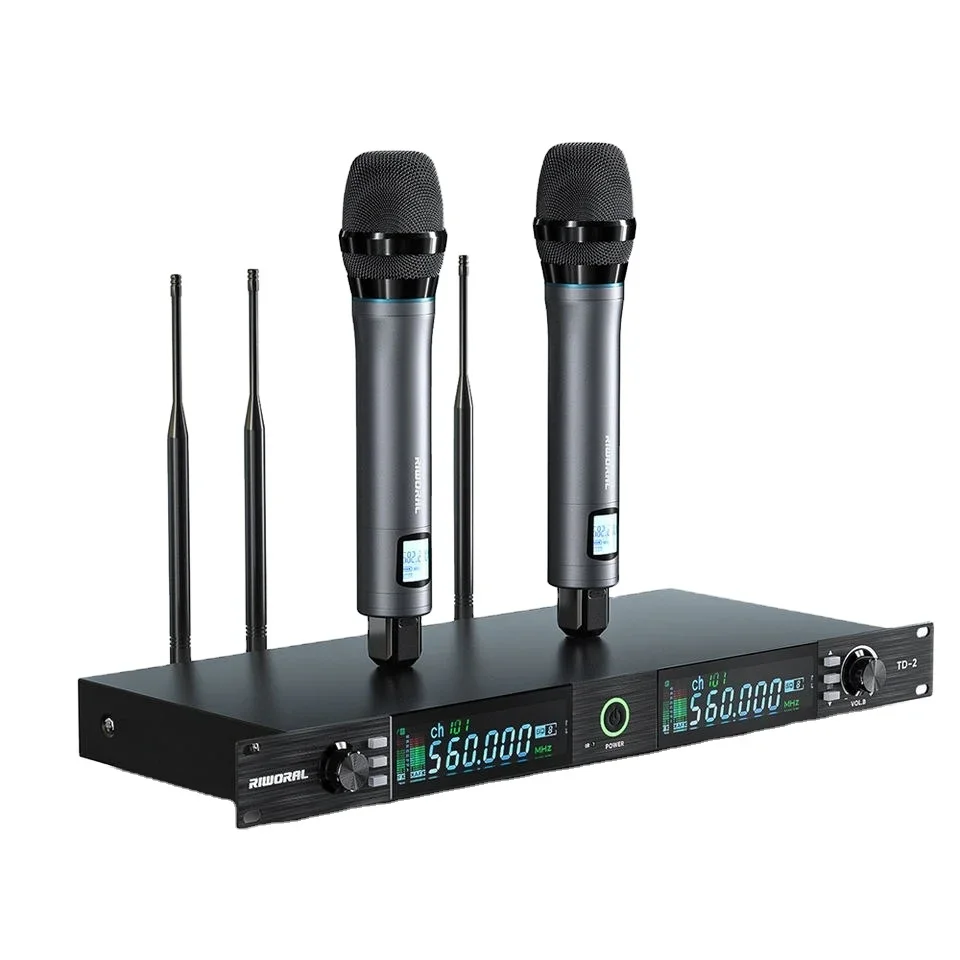 

TD2 Riworal Portable UHF True Diversity Wireless Microphone System For Church And Conference Use