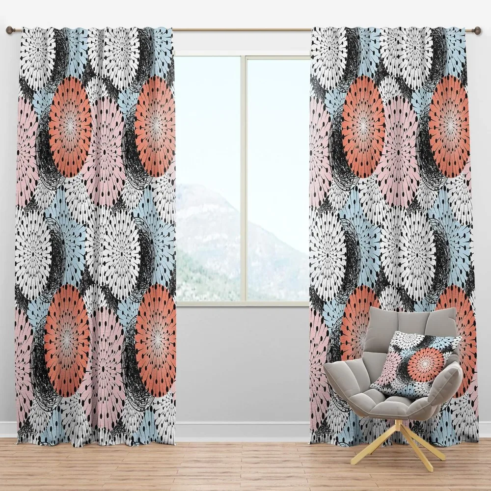 ستائر هندسية كلاسيكية معزولة حراريًا لغرف النوم وغرف المعيشة - مثالية لكفاءة وأناقة الطاقة