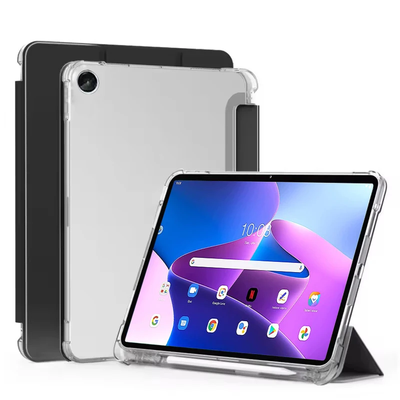 Funda For Lenovo Tab M10 Plus 3rd Gen 10.6 inch Case with Pencil Holder Trifold Stand Cover For Lenovo Tab TB125FU TB128FU Case