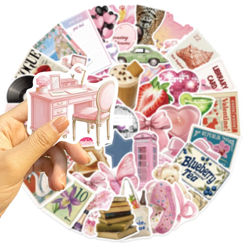 50PCS Pink Aestheti…