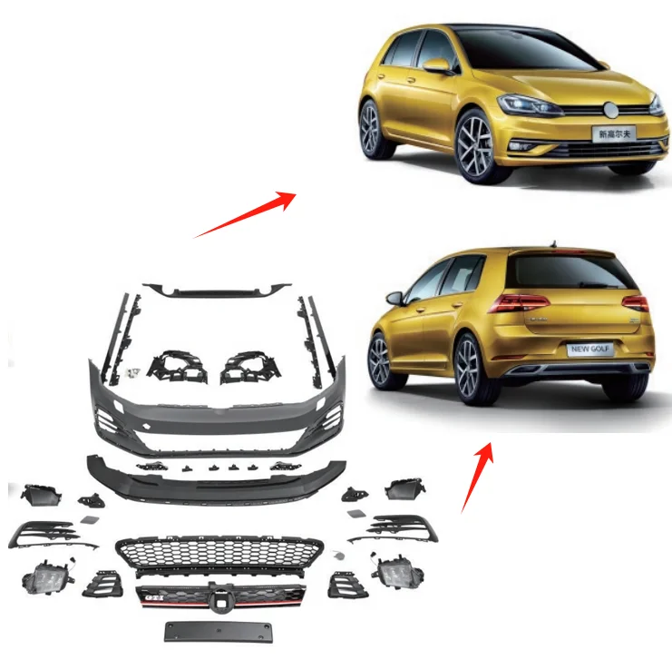 

Комплект Gti для VW Golf 7 7,5, комплект кузова, передний бампер, боковая юбка, задний бампер для классических автозапчастей