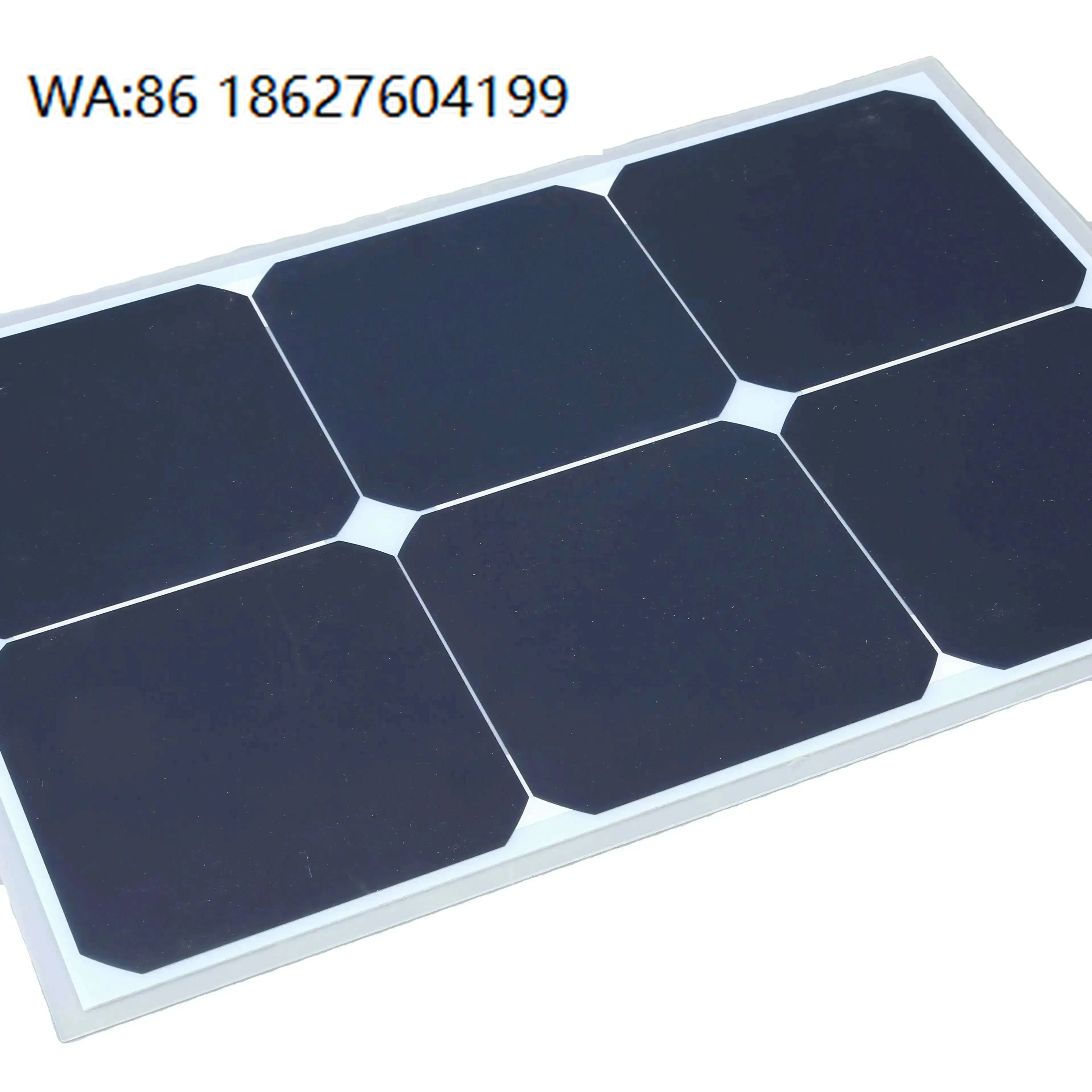 20W Semi-Flexible Solar Panel, 23% High Efficiency IP67 Module RV Truck Boat Off Grid Power Supply