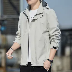 Autumn Winter Men's Hooded Solid Pocket Zipper Shirring Long Sleeve Jackets Cardigan Coats Fashion Office Lady Casual Tops