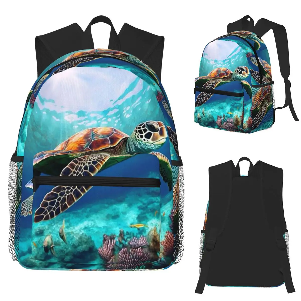 

Exquisite Dolphin Turtle Student Backpack School Bag Hiking Travel Daypack for Men Women Fashion Bookbag Shoulder Bags