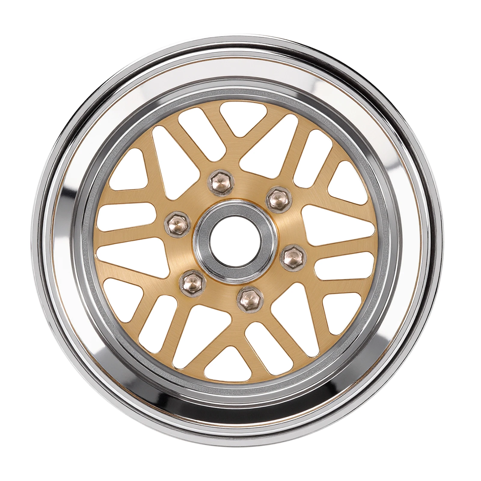 INJORA -9,65 mm versetztes 1,9" ModuWheel Beadlock-Räder aus Messing und Aluminium für 1/10 RC Crawler – Detail 15