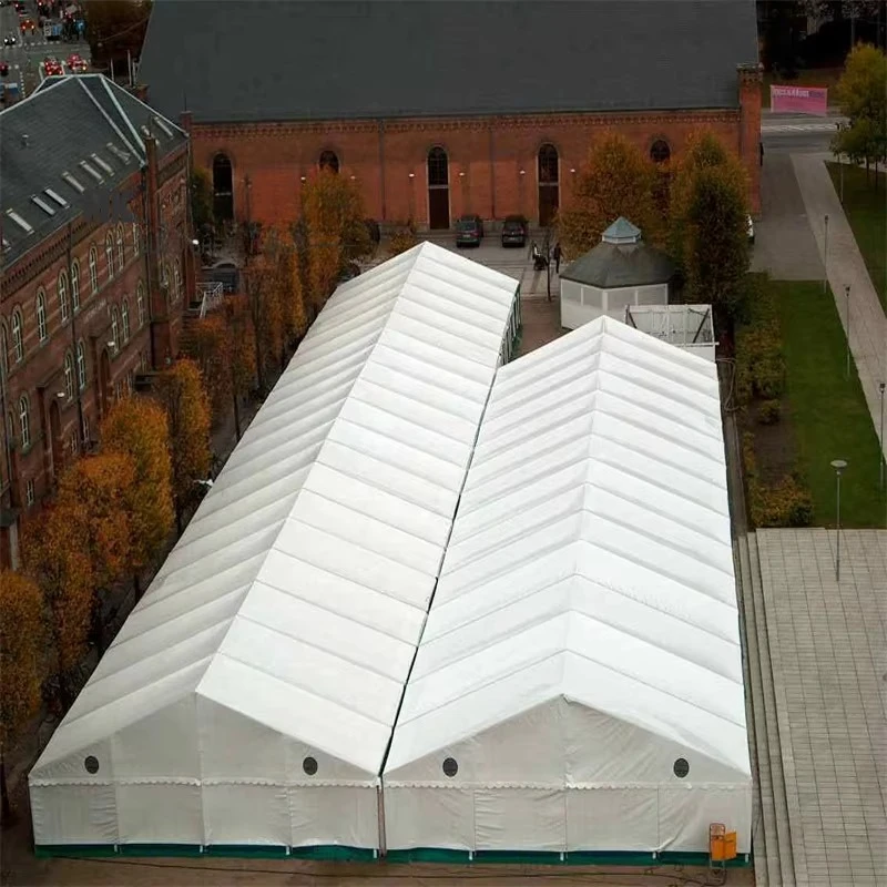32x40 Large Industrial Storage Tent Waterproof Aluminum Frame Agriculture Shelter Massive Equipment Storage Poly Tunnel Shed