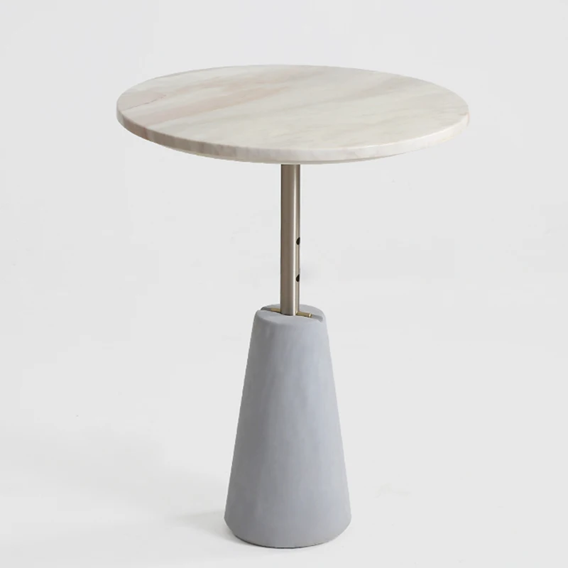 ！@Wholesale Furniture New Design Luxury Gold Modern Marble Top Round Side Coffee Table