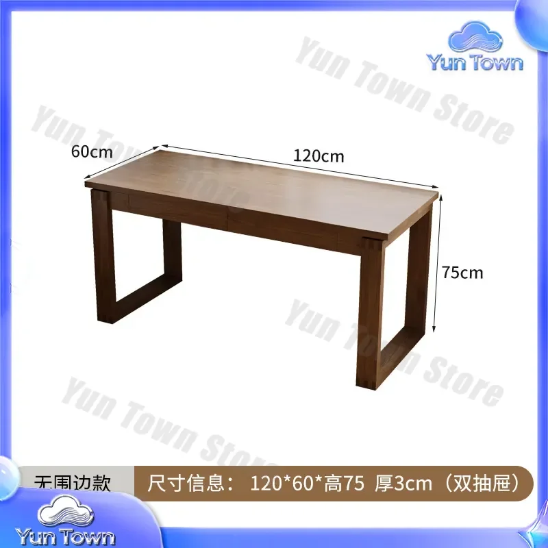 Nordic Solid Wood Desk for Home Office Computer Desk with Drawers Modern Simple Study Writing Desk for Bedroom Small