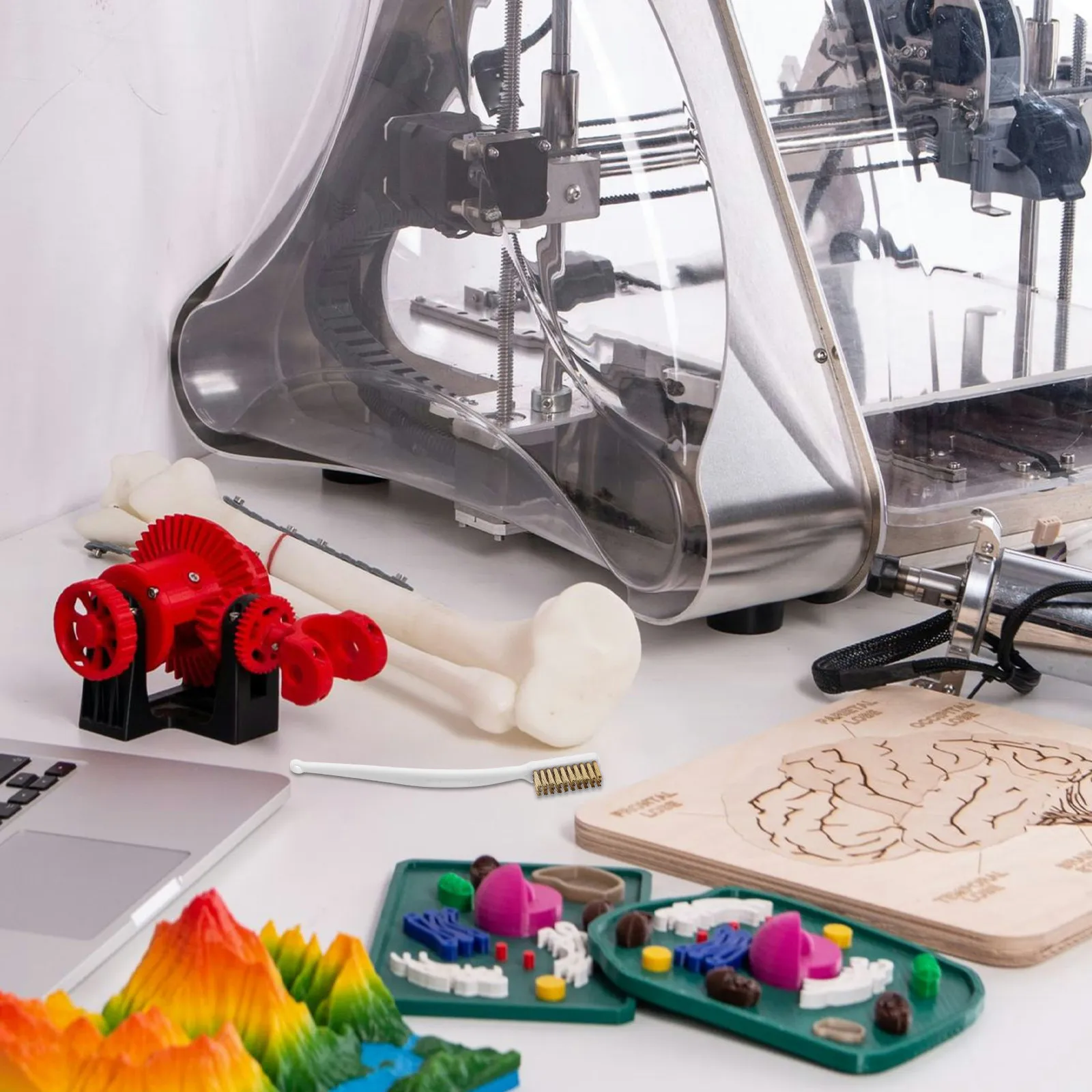 

6Pcs Mini Brass Wire Brush Set with Curved Handle for 3D Printer Nozzle Hot End Heated Bed Cleaning Rust Removal Welding Slag