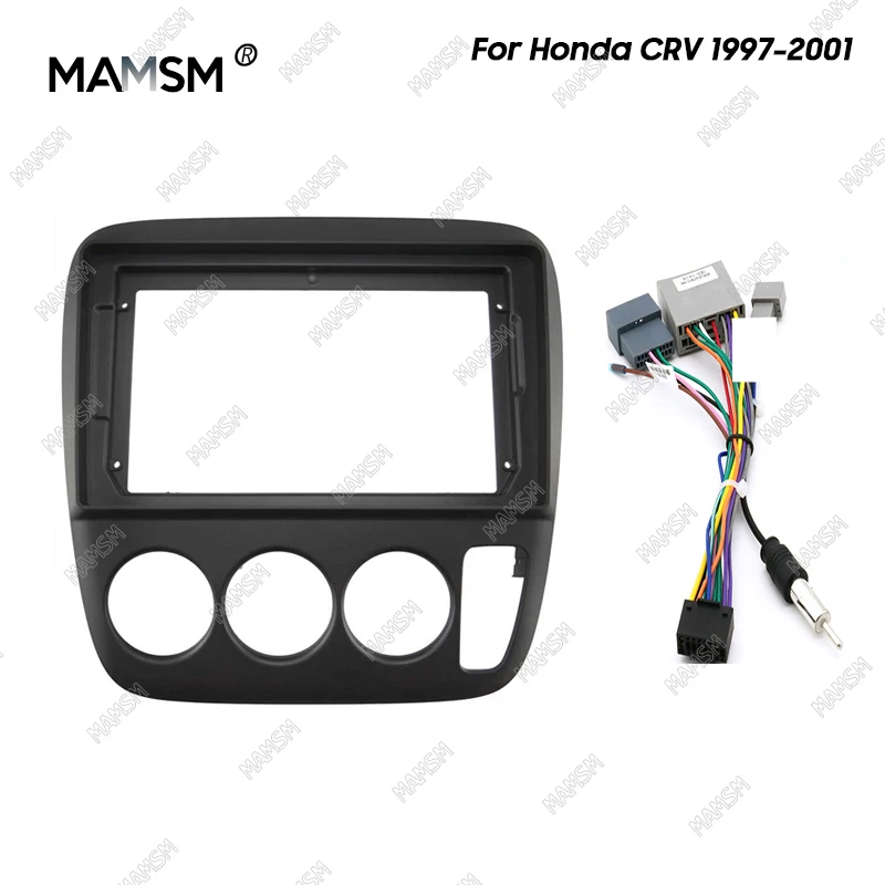

MAMSM 9 Inch Radio Fascia fit For Honda CRV1997 1998 1999 2000 2001 Stereo DVD Player Install Panel Audio Frame Cover