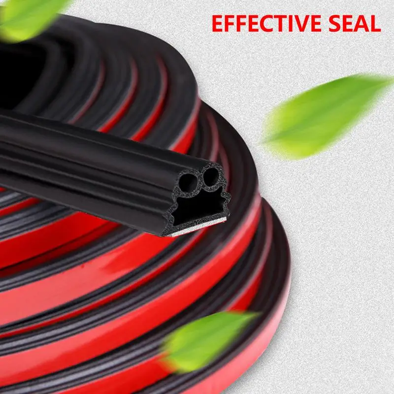 Car Door Rubber Seal Strip Windshield Rubber Seal 40 Feet Universal Self Adhesive Auto Rubber Weather Draft Seal Strip Edge