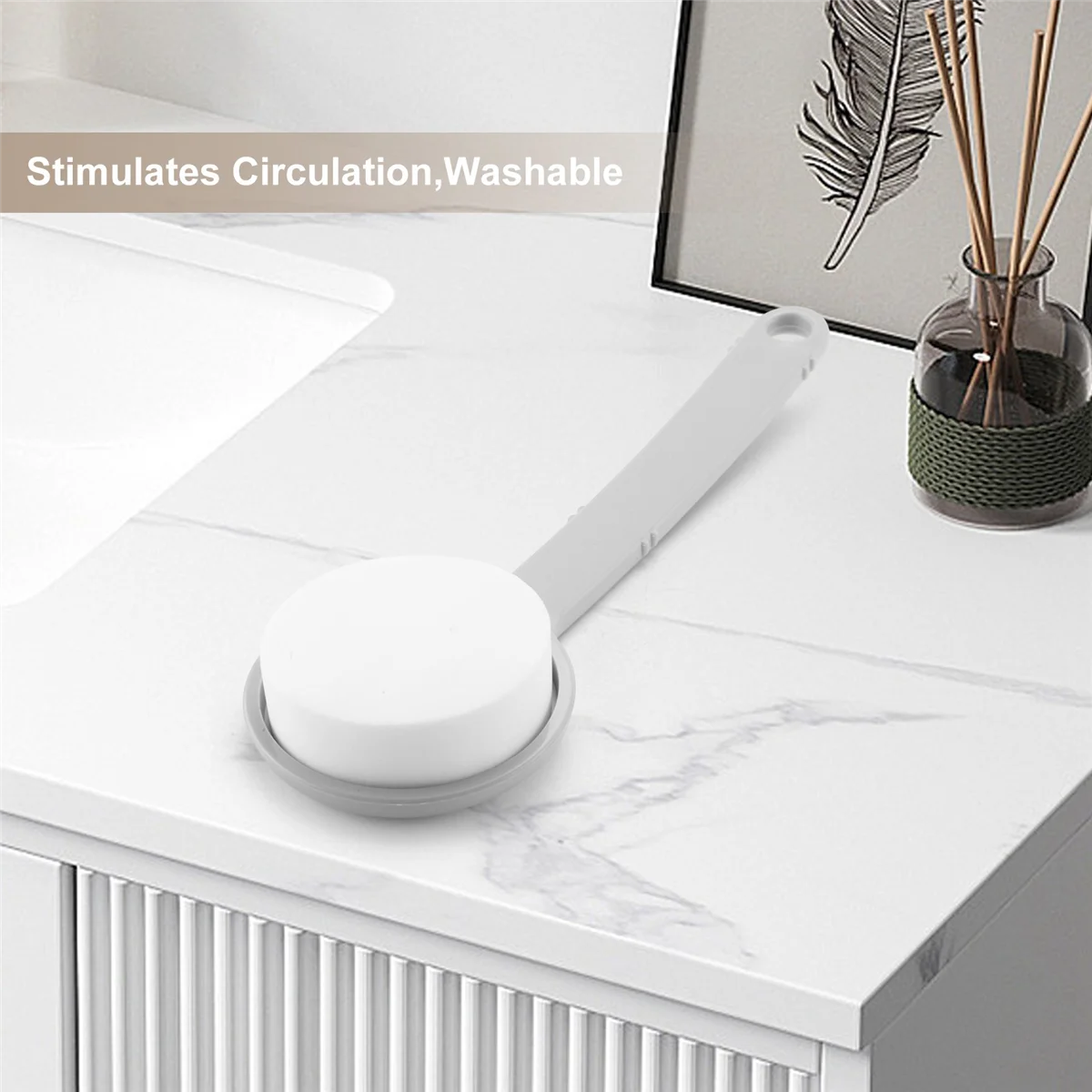 バックポイントマッサージブラシスポンジパッド、バス、ボディスキンローション、