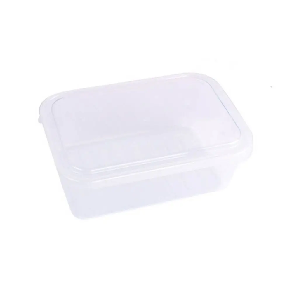 

1PC Sealed Rectangular Refrigerator Storage Box Safe with Lid Stackable Food Containers Plastic Microwave-heated Lunch Boxes