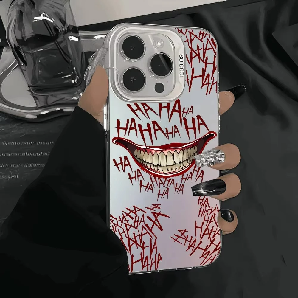 미친 조커 미소 괴상한 폰 케이스 아이폰 17 프로 16 15 14 13 12 11 프로 맥스 16 플러스 16E 17 에어 충격 방지 백 커버