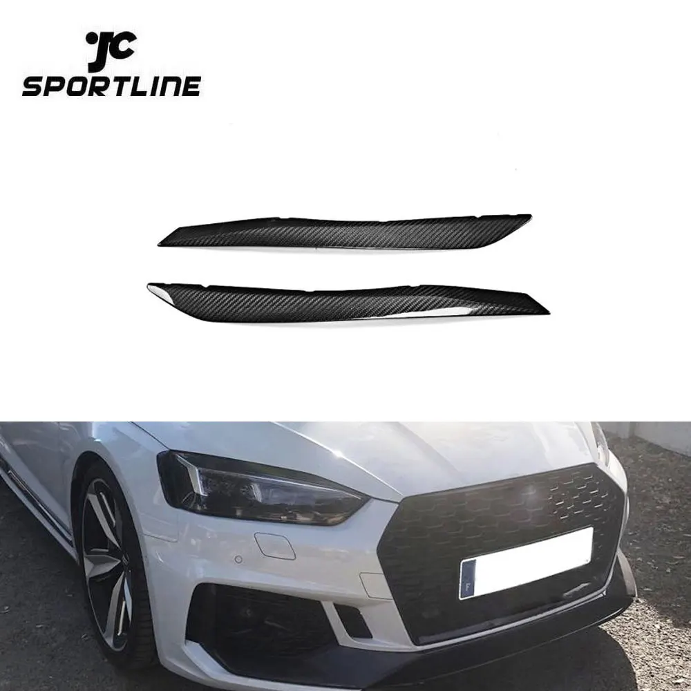 

Dry Carbon Fiber A5 S5 RS5 Headlight Eyebrows For Audi 2017-2018