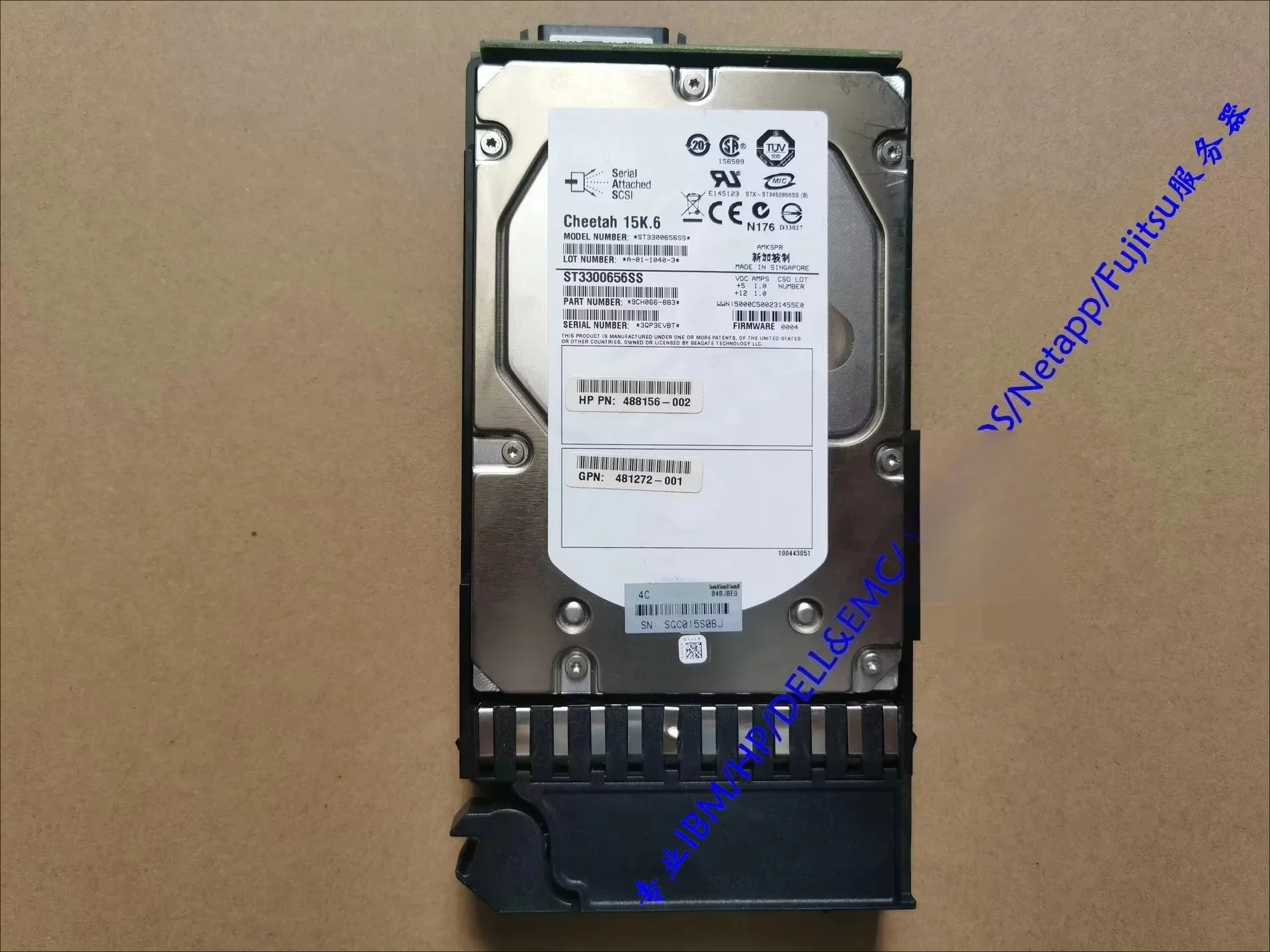 

Used For HP 480938-001 300G 15K SAS-FC 3.5 P2000 Storage Hard Drive AJ736A