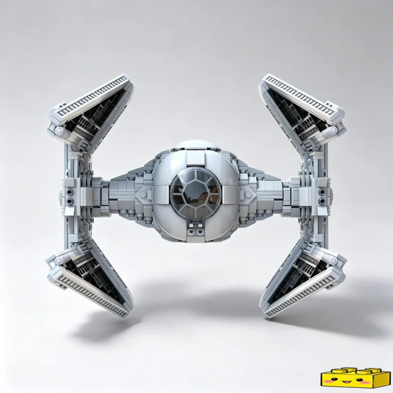 1331PCS MOC TIE Interceptor Fighter Spacecraft Model Custom Puzzle DIY Creative Assembly Educational Toy Collection Display Gift view 3