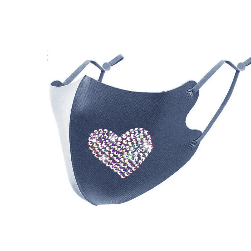 New Breathable Diamond Masks Washable Anti-UV Sunscreen Mask Skin-Friendly Anti Dust Riding Face Mask Outdoor Sports