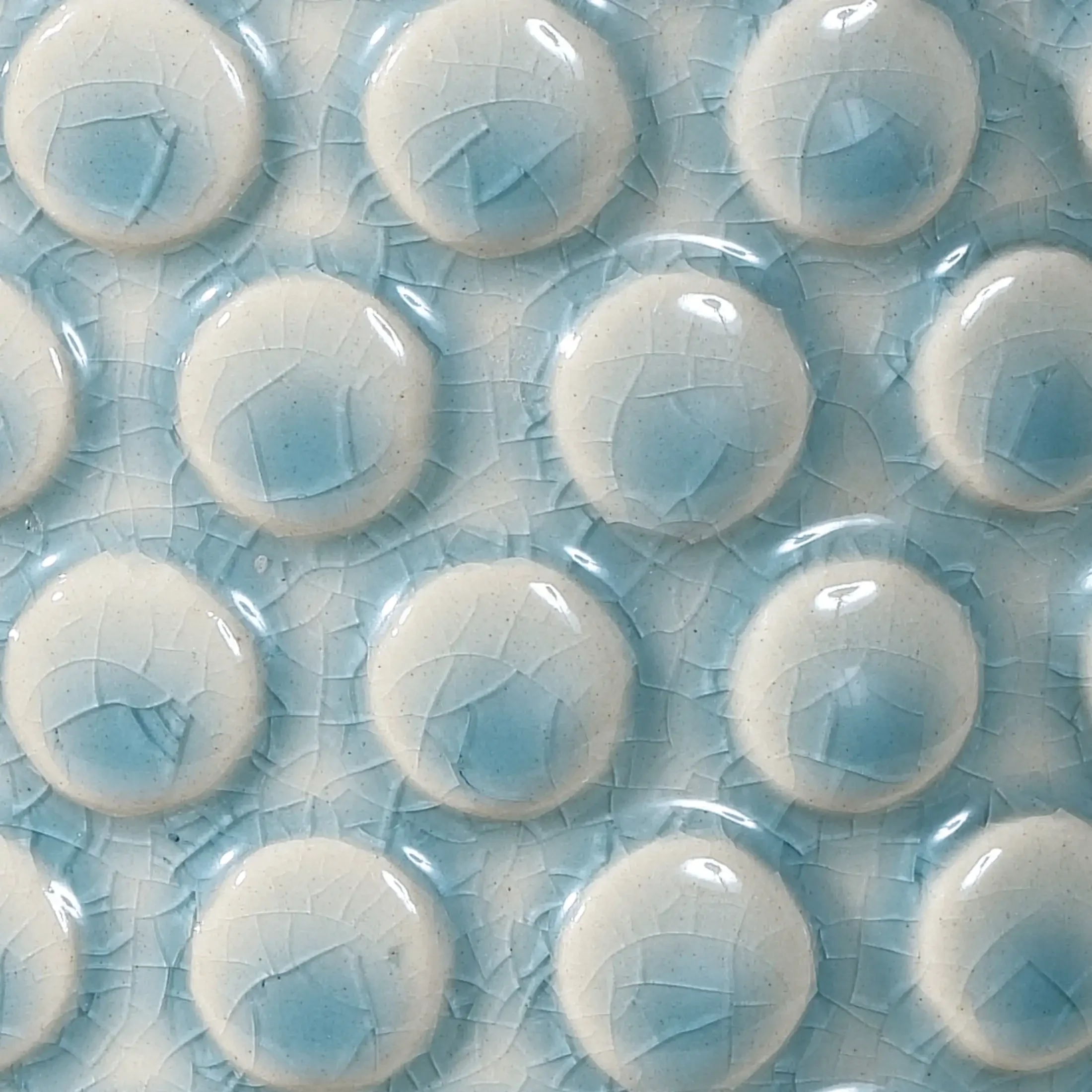 Maceta Redonda de Gres con Lunares، وعاء نباتات Azul Cielo