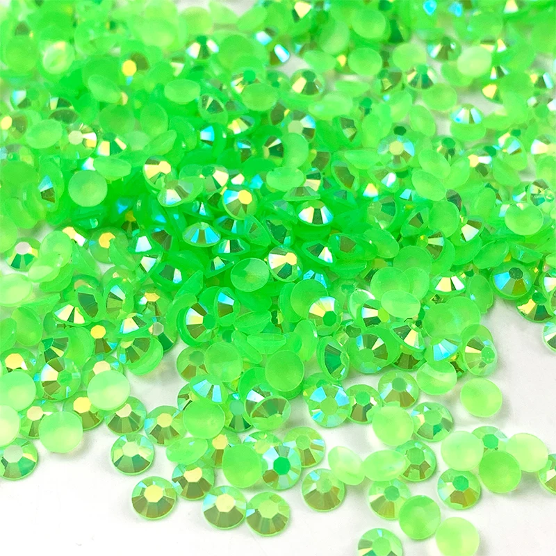 2-6mm AB Color Resin Flatback Jelly Rhinestones Bulk Wholesale Glue On AB FlatBack Crystals Strass Nail Glitters Garment Stone