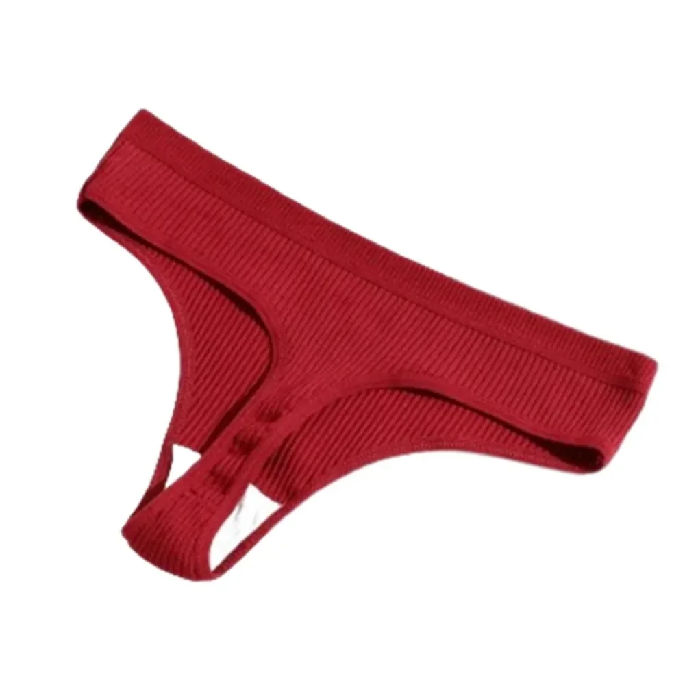 Women Cotton Thongs Panties Red M L XL XXL Plus Size Female Underwear Solid Seamless Ladies Panties Women's Intimates Sexy Brief