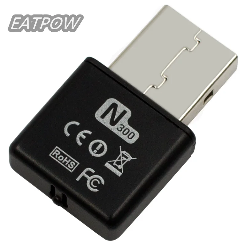 EATPOW-tarjeta de red de 2,4 GHz, Chipset RTL8192, Dongle Wifi inalámbrico USB, 2,4G, 300Mbps, adaptador WiFi USB para PC, ordenador portátil