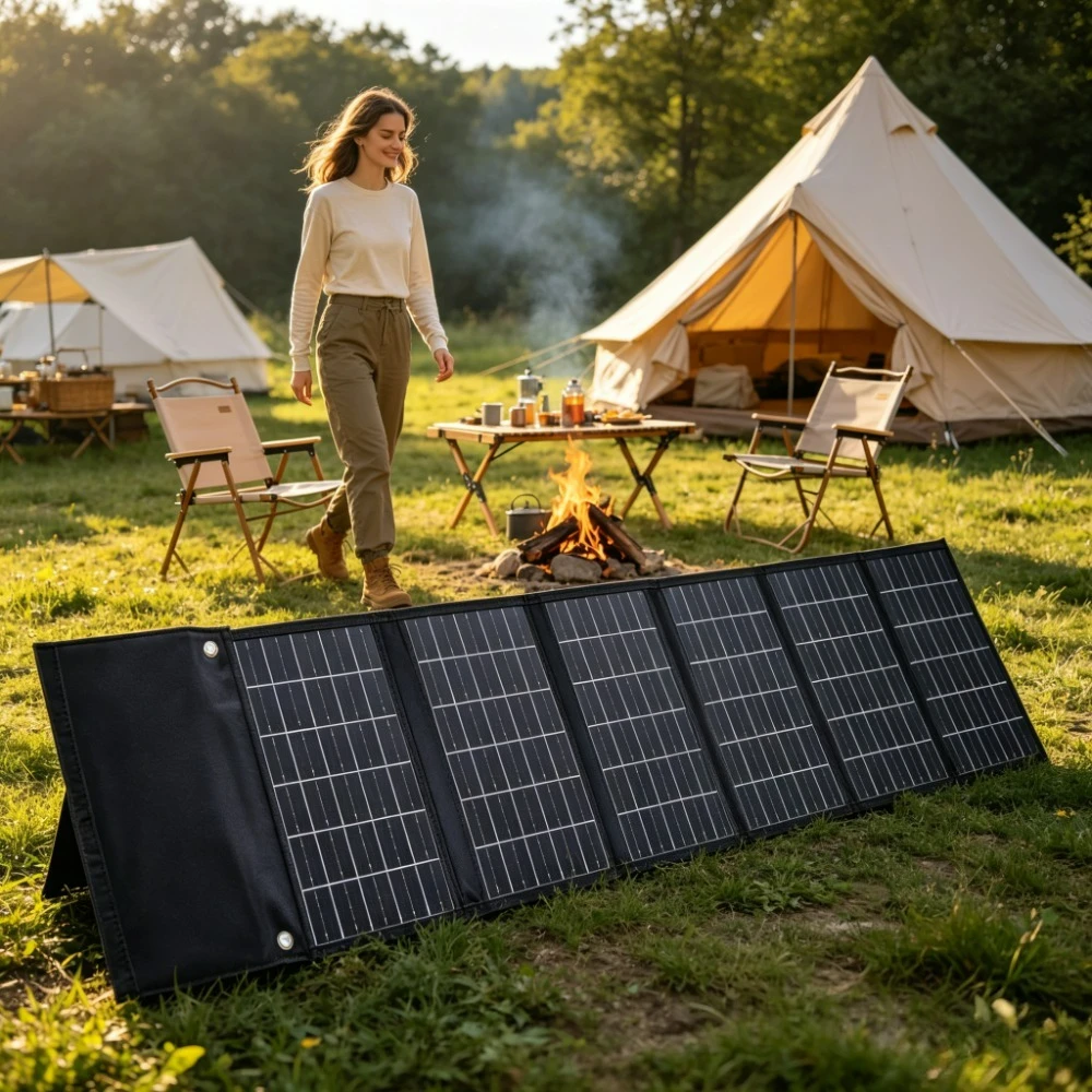 ETFE High Efficiency 50W 90W Foldable Solar Charger Portable Dual USB DC Output Waterproof Panel For Outdoor Cycling Hiking