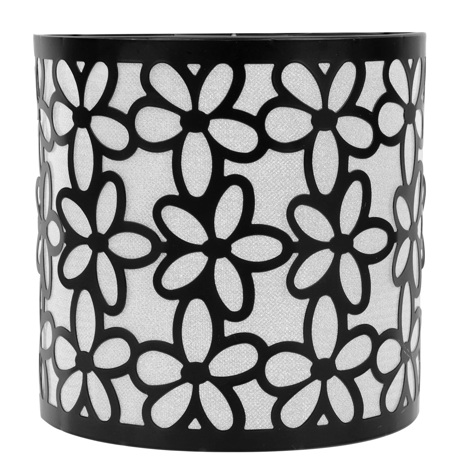 Ferro floral oco abajur design estável quarto candeeiro de mesa capa decorativa oco acessório luz oco abajur redondo