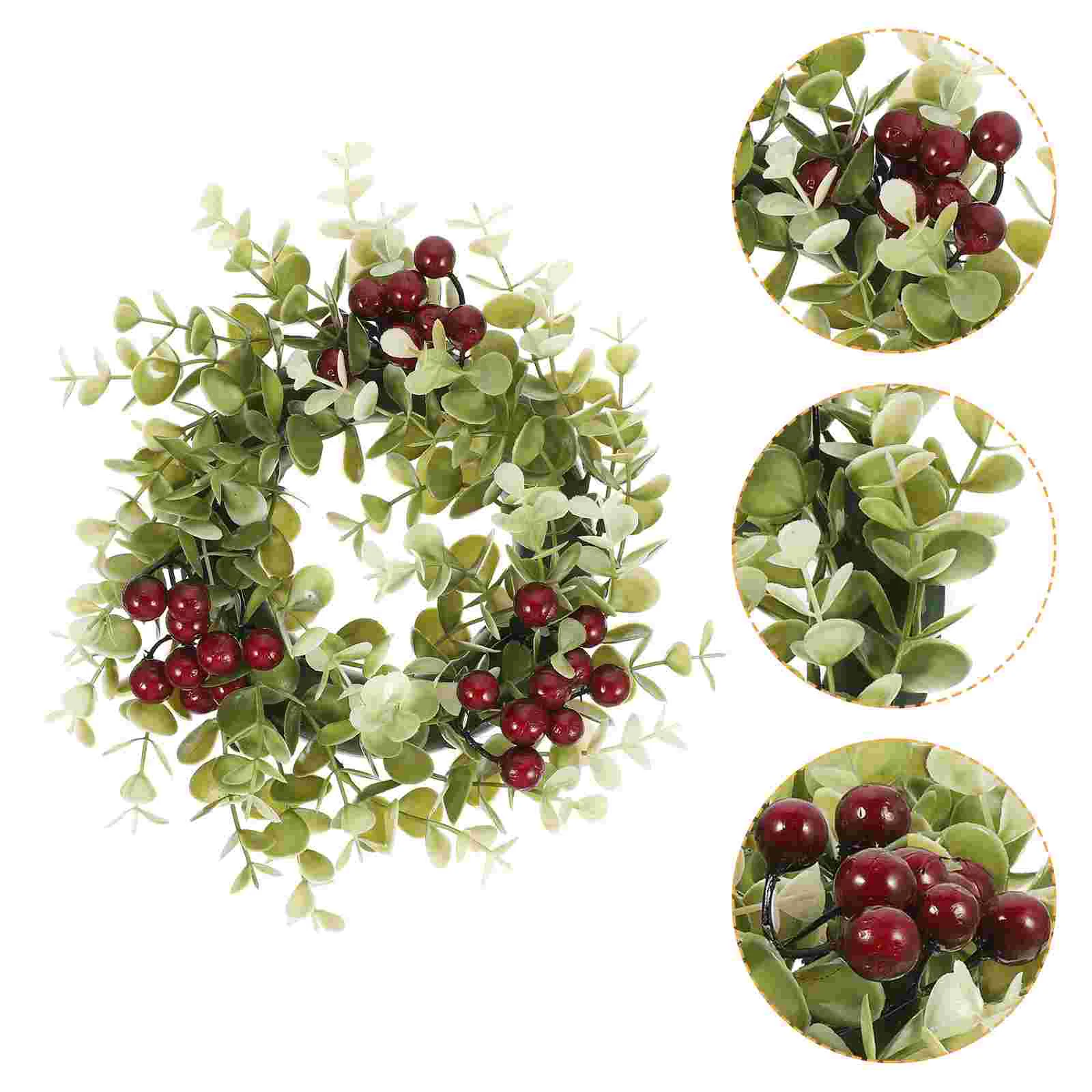 

Garland Christmas Rings for Pillars Table Wreath Xmas Holder Party Mini Wreaths Tale