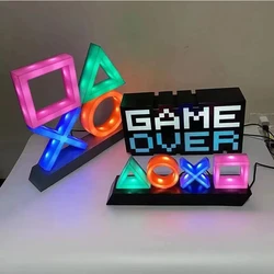 Game Icon Light For PS4 Playstation Music Light Voice Control LED Neon Lamp Atmosphere Decoration for Bar USB/Battery Powered