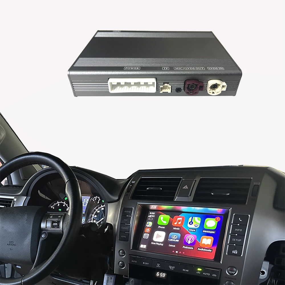 Wireless Portable Carplay Interface GX460 2015-2021 Mirror Link Radio Original Screen Upgrade Android Auto