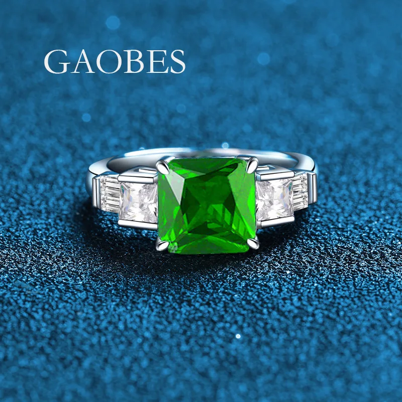 Luxury Solid Platinum PT950 Green Diamond Blue Diamond Red Diamond Ring Women's Dinner Diamond Ring