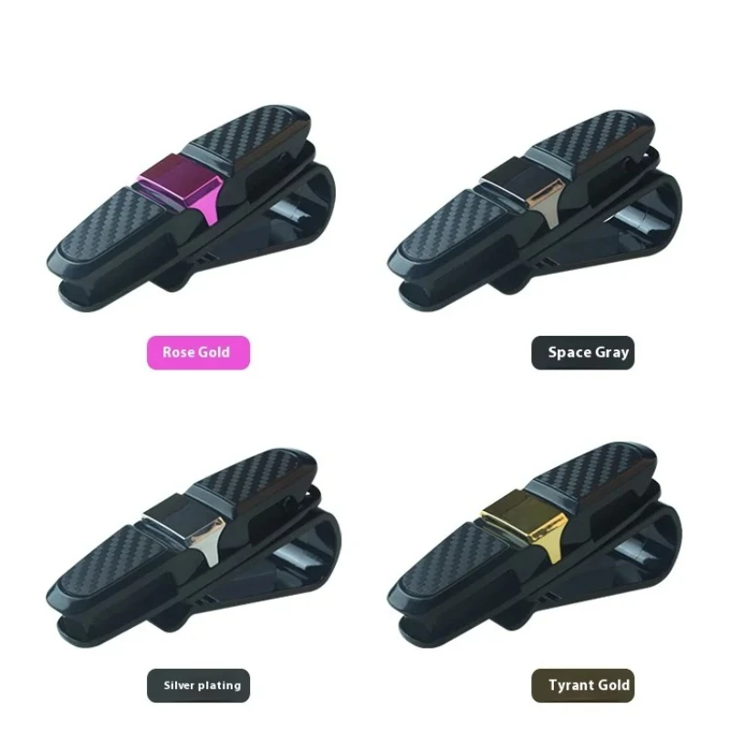 Space-Saving Car Eyeglass Clip, 80° Rotating Bidirectional Holder for Easy Glasses and Sunglasses Access
