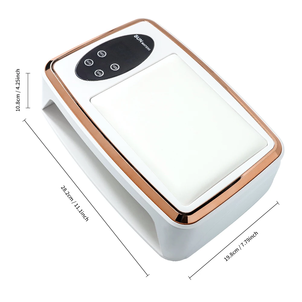 90 LED White UV Two Hand Lamp Dryer with Hand Pillow for Curing All Gel Nail Polishes LCD Display Auto Sensor Nail Lamps